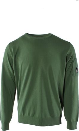 C.P. Company C.p. Company, Truien & Vesten, Heren, Groen, ONE Size, Katoen, Old Dyed Cotton Crepe Knit