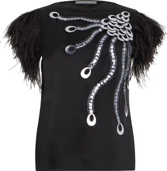 Alberta Ferretti Mujer, Camisetas, Negro, Talla: S