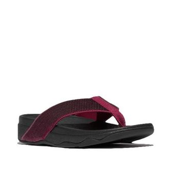 FitFlop Surfa Sequin Toe Post Sandals in Ruby at Nordstrom, Size 11