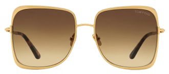 Tom Ford TF1319 Geometric Square-Frame Sunglasses - Gold
