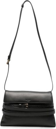 Moschino Leren Schoudertas met Gesp - Dames - Schoudertassen - Zwart - ONE Size - Leer - Tassen