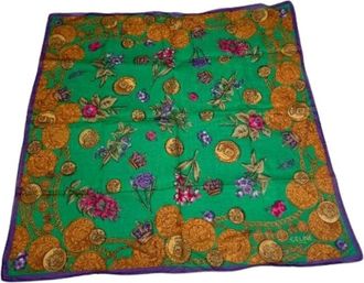 Celine Pre-owned Vintage Scarf - - Pre-owned - Donna - Verde - ONE SIZE