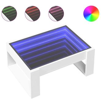 Berkfield Home Coffee Table with Infinity LED White 70x53x30 cm | Size: 70 x 53 x 30 cm