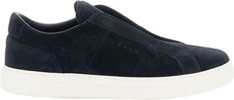 Hogan Blue Suede Leather Slip-On Sneakers