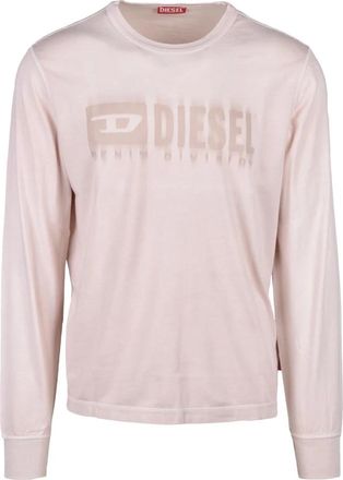 Diesel tshirt - Heren - Sweatshirts - Beige - 2XL - Katoen - Hoodies & sweatvesten