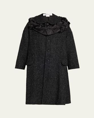 Comme Des Gar&ccedil;ons Detached Herringbone Flannel Coat
