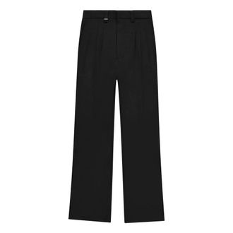 Flaneur Wide Trousers, male, Black, Size: XS Black Casual Fit Cotton Pantalon