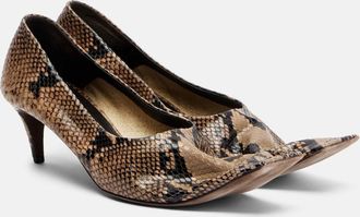Khaite Marlene snake-effect leather pumps
