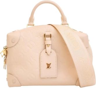 Louis Vuitton Borsa a tracolla Petite Malle Souple in pelle Empreinte con monogramma 2021 - Bianco