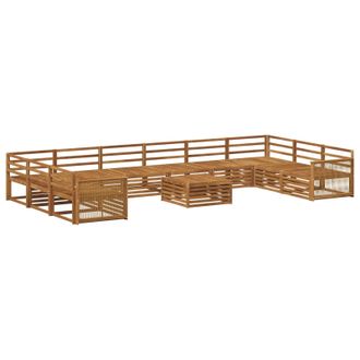 vidaXL Juegos De Sof&aacute;s 11 Uds. Madera De Acacia S&oacute;lida Vidaxl