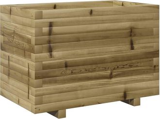 vidaXL Jardinera Madera De Pino Impregnada 70x40x49,5 Cm Vidaxl