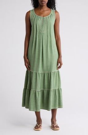 Max Studio Sleeveless Split Maxi Dress in Grass at Nordstrom Rack, Size X-Large
