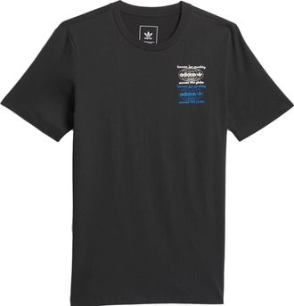 adidas originals Quality Graphic Short Sleeve T-shirt Black IJ0981