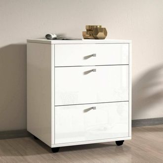 Dmora C&oacute;moda Yorgos, C&oacute;moda Para Dormitorio, C&oacute;moda Con 3 Cajones, 47x45h61 Cm, Blanco, Con Embalaje Reforzado - Dmora