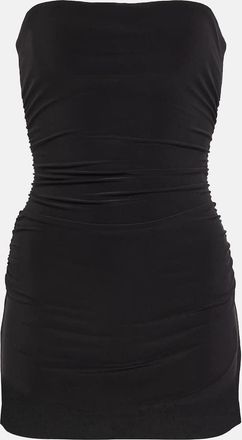 Norma Kamali Ruched bandeau jersey minidress