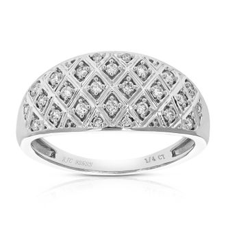 Vir Jewels 1/4 cttw Lab Grown Diamond Ring in Sterling Silver For Women