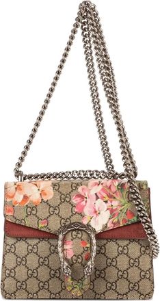 Gucci Borsa a fiori con catena - Marrone