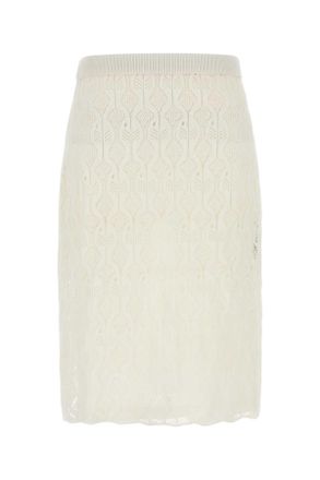 Bottega Veneta Witte Kanten Rok