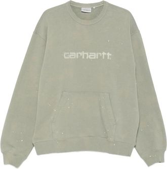 Carhartt Work in Progress Logo-print Paint-splatter Sweatshirt