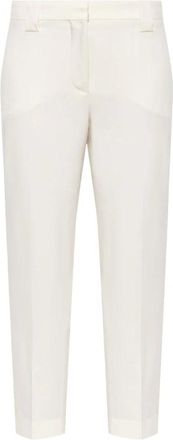 Versace Wolbroek met kreukels - Dames - Broeken - Wit - Maat: S Wol