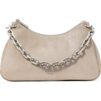 Kate Spade New York grace glitter suede chain shoulder bag in Silver at Nordstrom Rack
