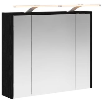 vidaXL Armario Con Espejo De Ba&ntilde;o Roble Negro 73,5 X 16 X 62,5 Cm Vidaxl
