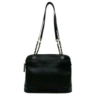 Chanel Pre-owned Classic Logo Leather Shoulder Bag - Dames - Pre-owned - Zwart - Maat: ONE Size Leer