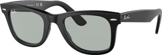 Ray-Ban RB2140F Wayfarer Asian Fit 601SR5 Mens Sunglasses Black Size 52