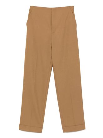 Alberta Ferretti Straight-Leg Tailored Pants with Mid-Rise Waist