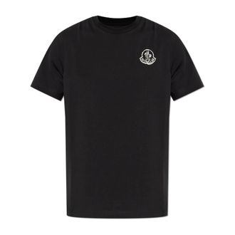 Moncler Printed Logo T-shirt - male - Moncler - T-Shirts - Black - XL - Tops