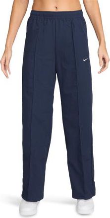 Nike Womens Trend Woven Mid Rise Pants - Midnight Navy/Sail Size XL