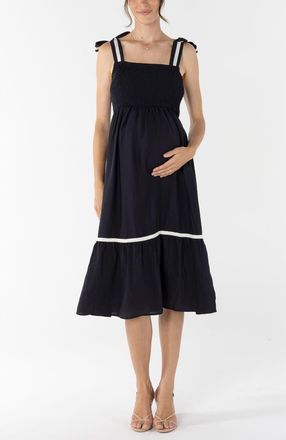 Angel Maternity Meliza Maternity Party Dress in Black at Nordstrom, Size Medium