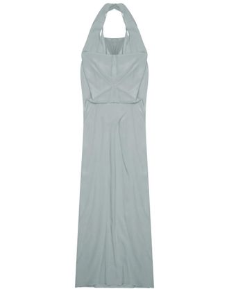 Alysi Silk Halter Neck Evening Dress