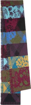 Dries Van Noten Mati Fringed Patchwork Scarf