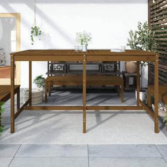 Berkfield Home Garden Table Honey Brown 203.5x90x110 cm Solid Wood Pine