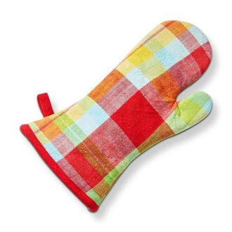 Tag Fresh Pick Plaid Oven Mitt Multi Cotton Summer in Multicolored at Nordstrom