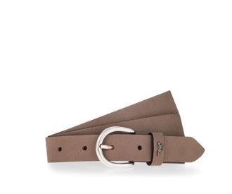 Mustang Lederg&uuml;rtel MUSTANG, Damen, Gr. 100, schwarz taupe, Rindsleder, G&uuml;rtel Lederg&uuml;rtel, Pull-Up-Leder mit Vintagecharakter, in schmaler Form, 2,5 cm