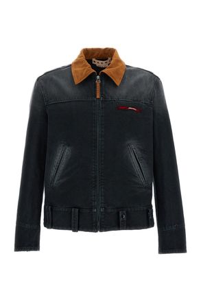 Marni Black Cotton Canvas Work Jacket