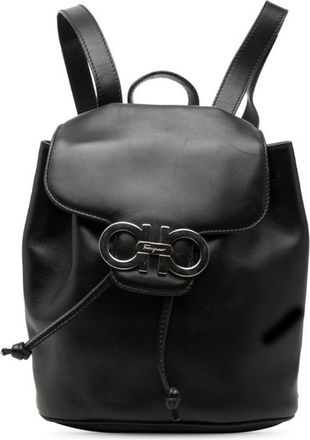 Ferragamo Black Leather Backpack (Pre-Owned)