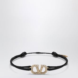 Valentino Garavani Bracciale regolabile VLogo Signature con cristalli