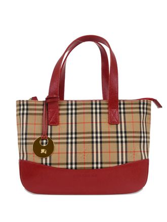 Burberry 1990-2000s check canvas tote bag - Neutrals