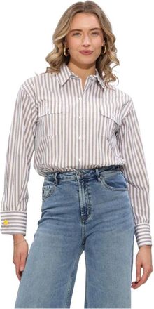 Janice Dames, Blouses & Shirts, Wit, Maat: XL Viscose