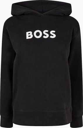 HUGO BOSS Womens Edelight Hooded Neck Long Sleeve Sweatshirt - Black - Size: 14