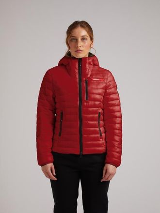 JACK1T Satell1Te Padded Hooded Jacket in Cherry Red at Nordstrom, Size X-Small