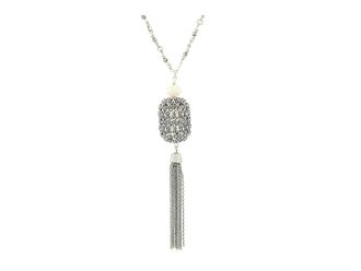 Lucky Brand Pave and Pearl Pendant Womens Necklace Womens Necklace Silver