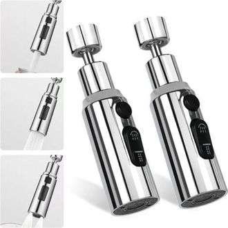 OEM Cabezal Rociador Para Grifo De Cocina, Aireador De Grifo, 2 Adaptadores Para Fregadero De Cocina, Giro De 360&deg;, Aireador De Grifo Funcional, Accesorio