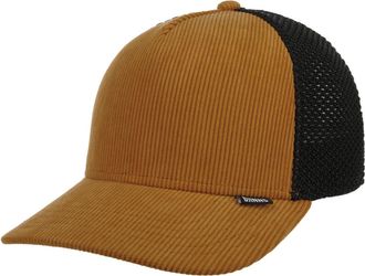 Djinns Cord and Mesh Trucker Cap Baseball Curved Brim (One Size - Cognac)