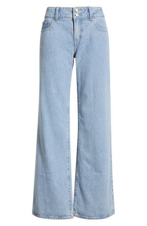 PacSun Zoe Low Rise Girlfriend Jeans in Medium Indigo at Nordstrom, Size 30
