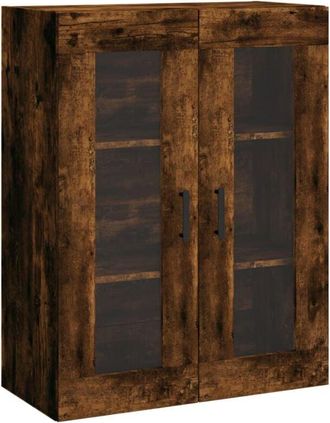 vidaXL Wall Mounted Cabinet Smoked Oak 69.5x34x90 cm Vidaxl