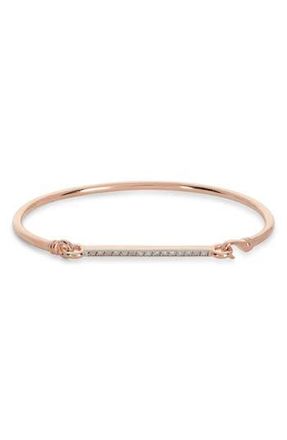 Meshmerise Diamond Bar Bangle Bracelet in Rose Gold at Nordstrom Rack